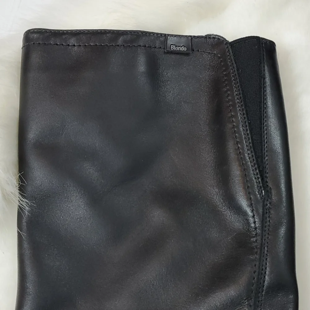 Blondo black waterproof leather boots size 8B